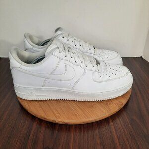 Nike Air Force 1 Low ‘07 Mens Size 12 Shoes White Leather Basketball Sneakers